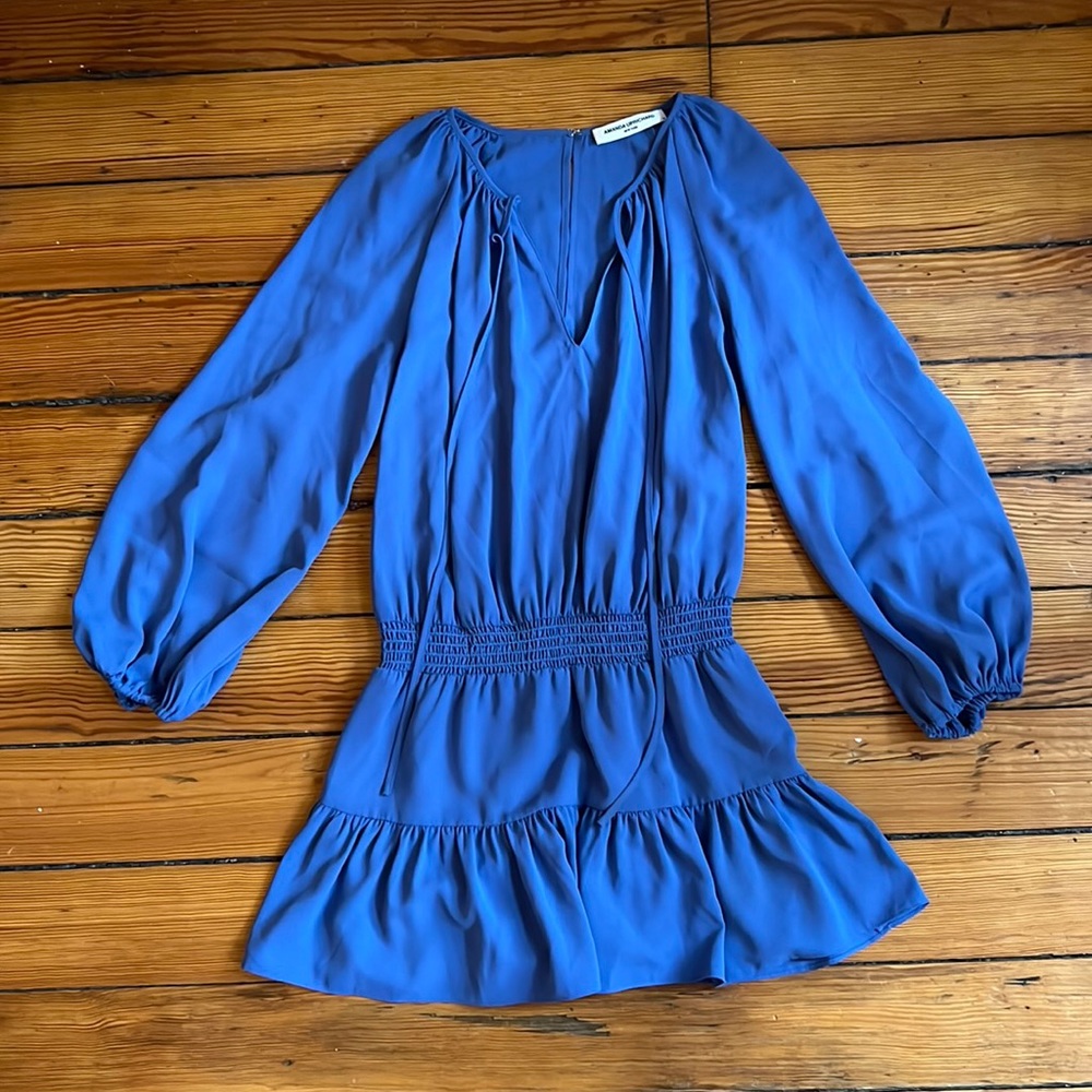 Amanda Uprichard blue long sleeve dress!